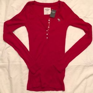 NWT Abercrombie & Fitch Tight red long sleeve